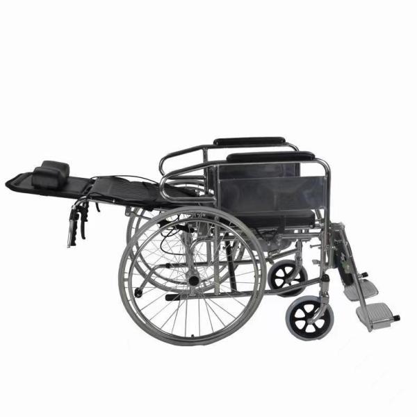 Black Lightweight Folding Manual Wheelchair for Comfortable Mobility