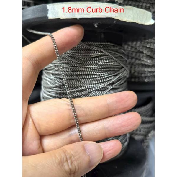 Curb Chain Titanium Accessories Gentlemen Chain In Stock Wholesale TA1 Titanium Chain Ready to Ship