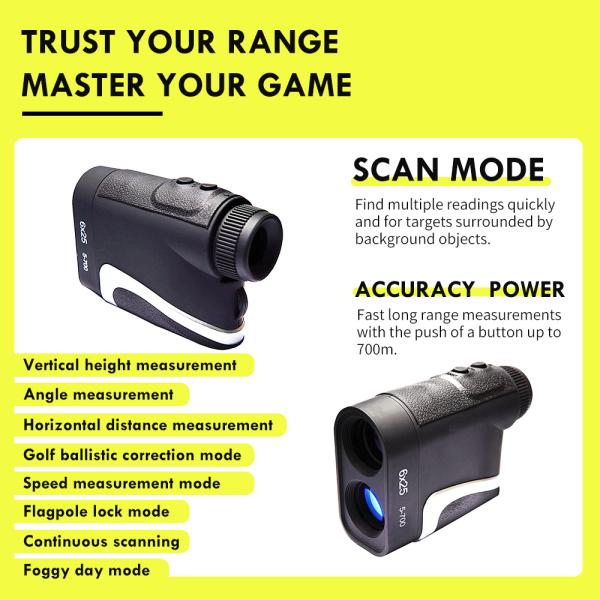 четкое представление 6X 650/900 дворов большинств точный дальномер лазера с наклоном