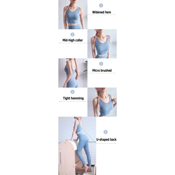 Бюстгальтер глубокий u спорт полностью в оболочке женщин назад собирая амортизацию