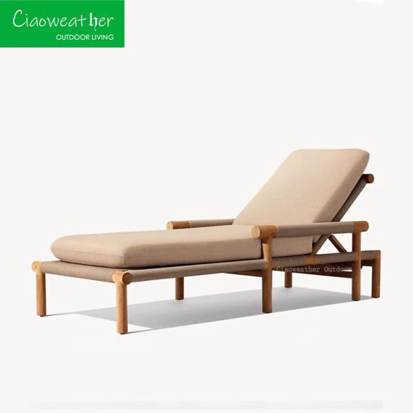 Hotel Outdoor Pool Chaise Lounge Chair with Luxury Design and Water-Resistant Cushion