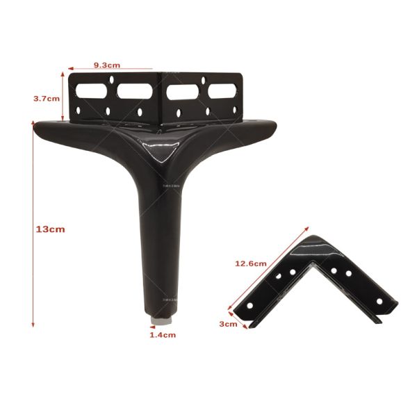 Sofa Support Feet Bed Legs Triangle Belt Corner Code Black Cabinet Metal Furniture Legs Hardware Accessories