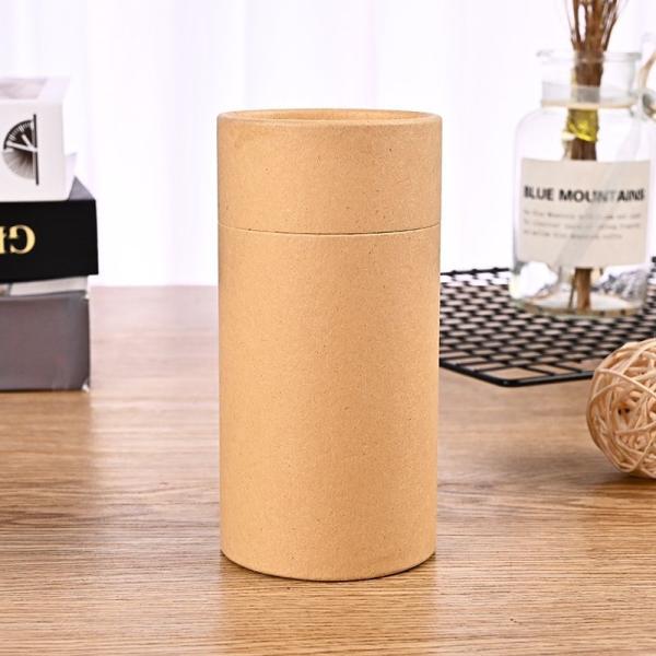 Food Grade Kraft Paper Round Tube Box For Tea Coffee Flower Gift Packaging Customizable