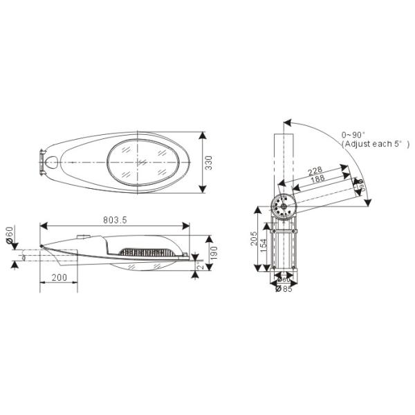 high quality led street light,high lumen led street light ,china led street lights