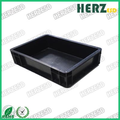 Resistência de superfície de caixas de armazenamento estático da cor preta anti 103-109 ohms