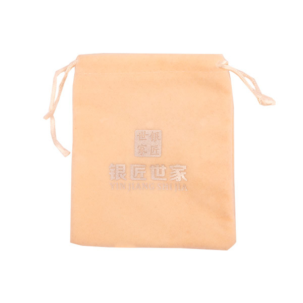 Recycled Velvet Jewellery Pouches , Fashion Convenient Drawstring Jewelry Bags