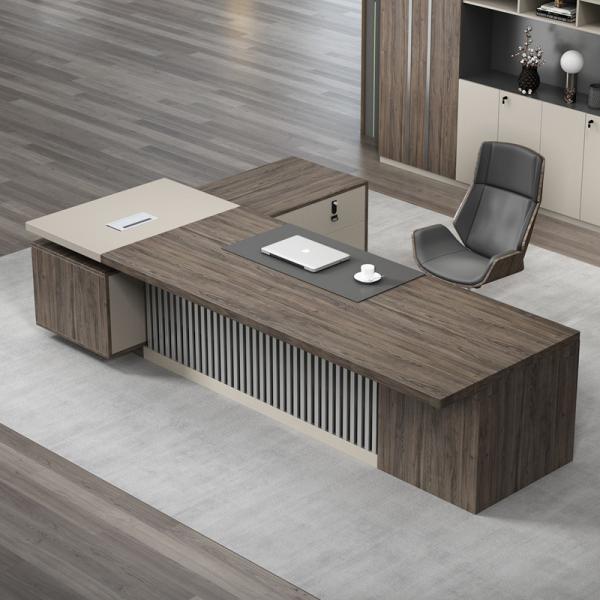 Tipo de negócio Design de escritório de madeira moderna Mesa de escritório para CEO Chefe Gerente Necessidade de escritório