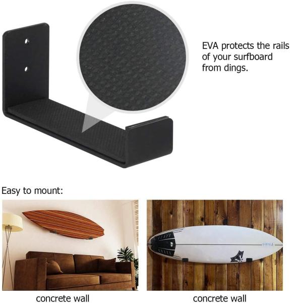 Wall Rack Snowboard Ski Board Wall Mount Metal Surfboard Storage Rack Bracket