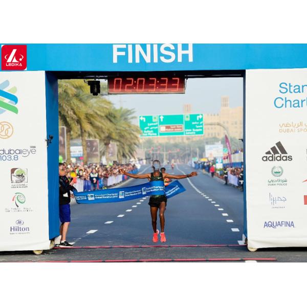 Portable Aluminum Goal Post Banner Truss Tower System For Marathon