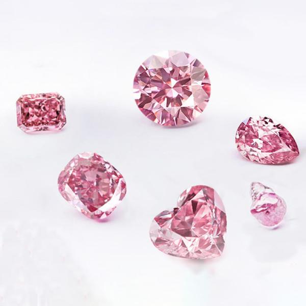 Pink  Heart Cut 0.5carat- 2.5carat  Lab Grown Diamond HPHT CVD  Diamond Fancy pink Color VVS VS 3EX Loose Diamond IGI Certified