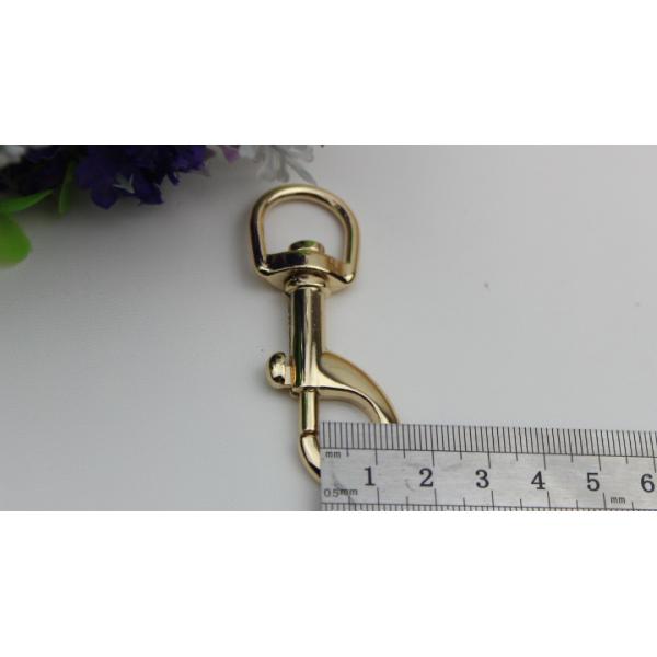 Bag purse zinc alloy light gold d ring 16 mm dog collar snap hook with nickel free