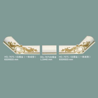 Decorative Polyurethane Crown Molding PU Panel Corner Moulding HG-7675-1