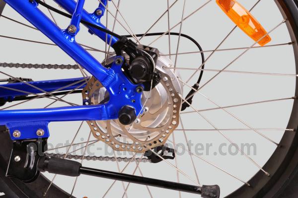 Blue Electric Fat Tire Beach Cruiser Bikes Shimano 6 Speed Snow Road