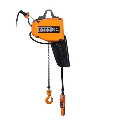 Single Speed Electrical Chain Hoists 0.5 Ton Chain Electric Hoist 0.75KW EQV 0.5-1