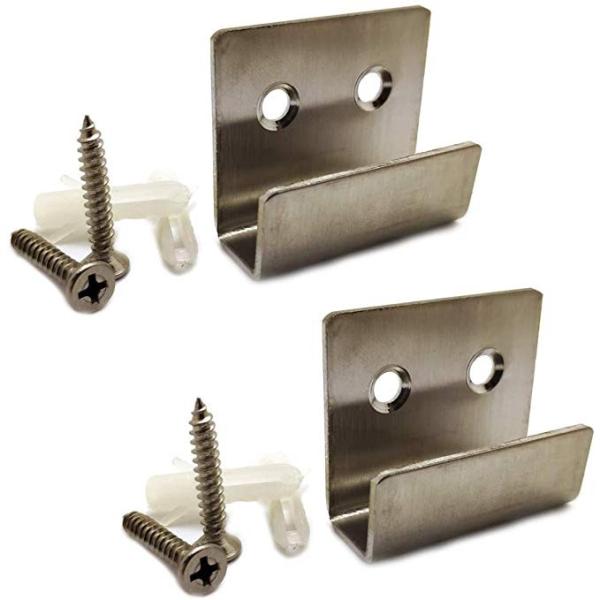 Soporte de montaje de gancho fijo soporte de display de baldosas de pared colgante en plata negra