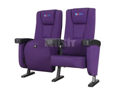 Elegant Style Full Upholstered Commercial Theater Seating With Strong Steel Structure