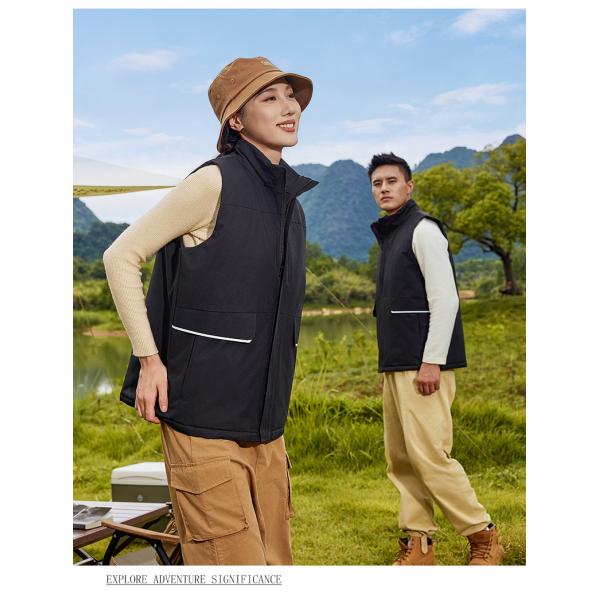 Custom Logo Printed Thickened Down Cotton Vest Work Clothes for Casual and Active Wear