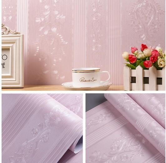 Moisture Proof Gold Embossed Wallpaper 10 Meter Embossed Peel And Stick Wallpaper