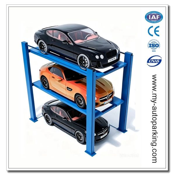 China Hydraulic Driven 3 Level Car Stacker Lift To Maximize Parking Utilization