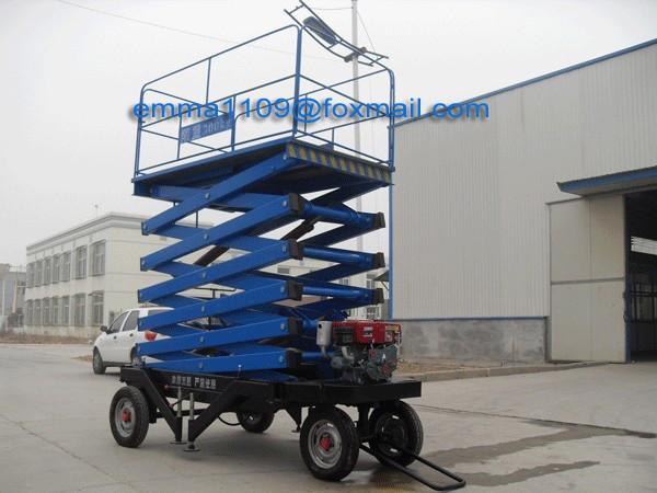 500kg SJY0.5-10 Scissor Lift Working Platform Hydraulic Lift with Diesel Engine