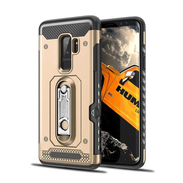 Magnetic Attraction Metal Kickstand Smartphone Protective Case / Samsung S9 Plus Cover