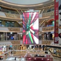pared video 1000x500m m LED de pantallas de 256x64 de la pantalla LED transparente flexible de la publicidad
