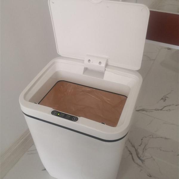 12L Induction Type Household Rubbish Bin Anti Finger Oil With Quiet Close Lid