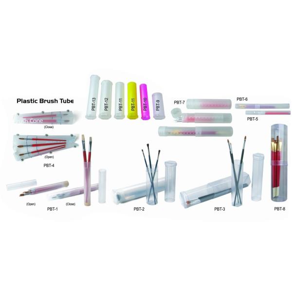 Tough Plastic Paint Brush Tube Artist Painting Portfolio Transparent Type