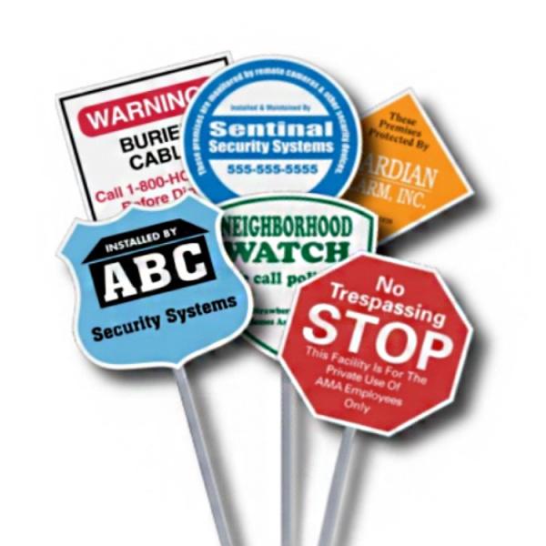 Outdoor Video Surveillance Security Signs with Pole 10 X 10 Custom 3M Yard Adt Sign