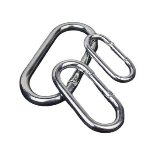 Stainless Steel 304 Polishing Steel Snap Hook Zinc Plated Straight Snap Hook Carabiner