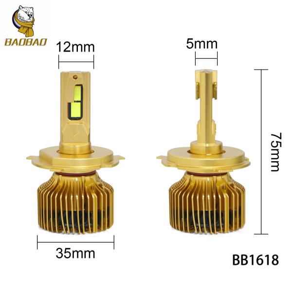 H4 H11 9005 9006 H3 Golden Casing Car Universal LED Bulb Auto Parts