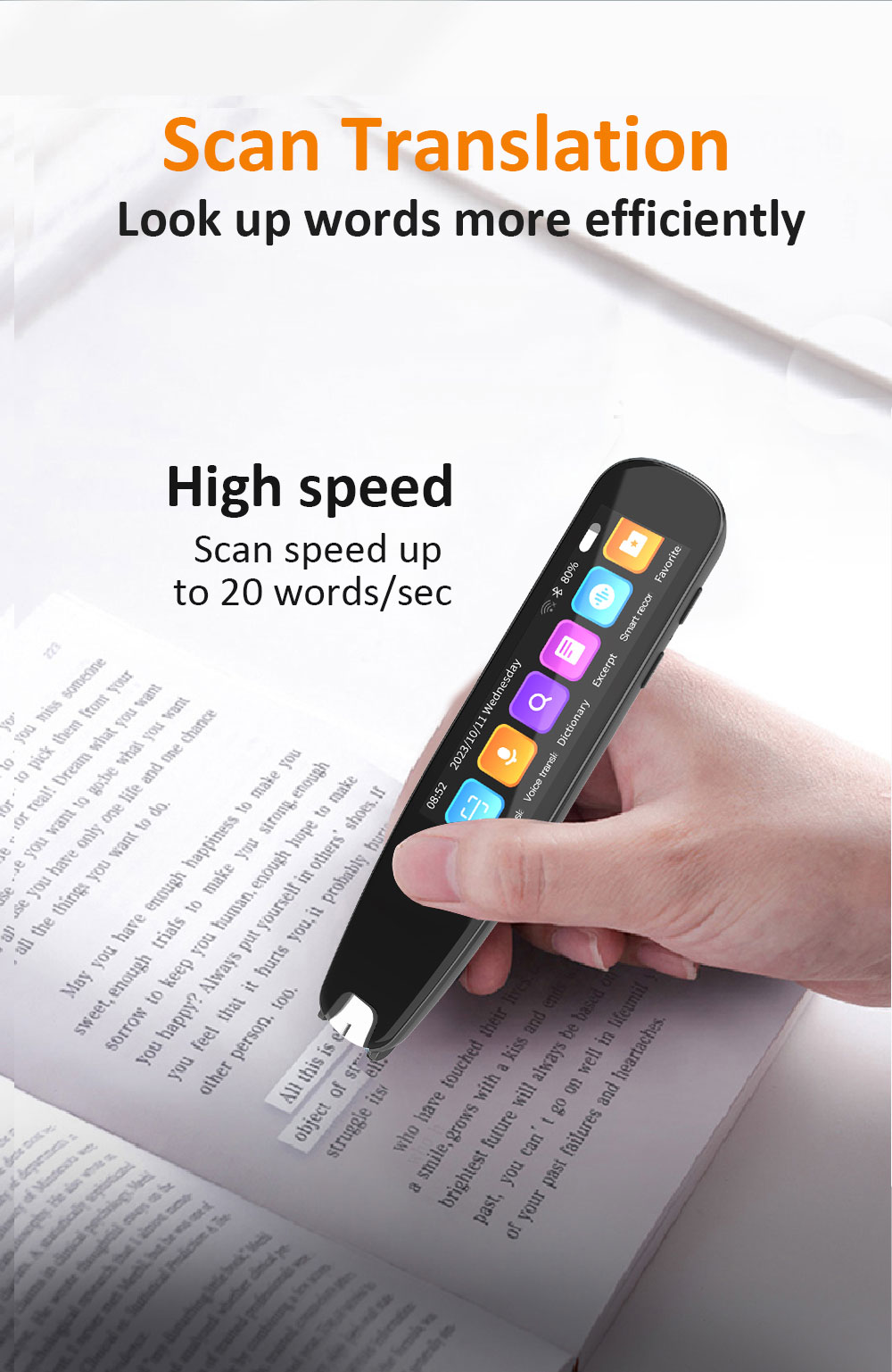Itranstalk New S6 Dictionary Pen Scanner Device Electronic Pen Translator Scanner 134 Languages