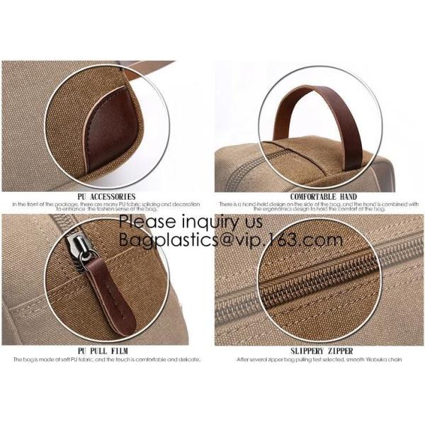 Natural Hemp Branded Cosmetic Bags,Custom Genuine Leather Travel Cosmetic Bag for Men,Bagease, Bagplastics, package