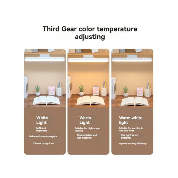 Folding Desk Lamp Modern Style Energy Saving Adjustable Brightness Suitable Office Study Reading Lighting Solution