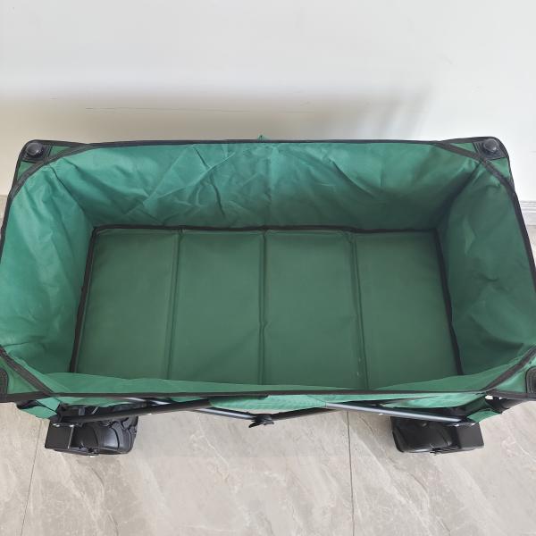 140LB Outdoor Camping Cart Easy Carrying Wide Pu Wheels Collapsible Folding Wagon