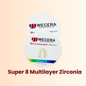 Super 8 camadas Discos de zircônio 43-57% Transmissão Ideal para blocos dentários de zircônio
