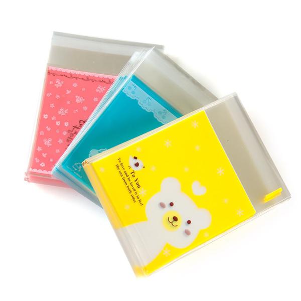 Custom Printed Lovely Clear Cookie Candy Gift Packaging Bags OPP Plastic Self Adhesive Bag