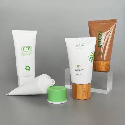 Tubes de lotion écologiques Emballage PCR Tubes de canne à sucre 50 ml Avec bouchon à vis