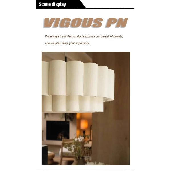 Indoor Lighting Fixtures Home Pendant Lights Retro Wabi Sabi Fabric Chandeliers (WH-VP-302)