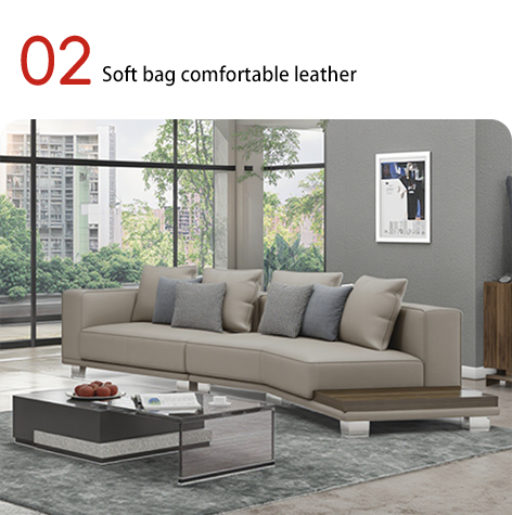 Sofá Horizon Italiano Moderno Simple Sala de Estar Villa Piso Plano Grande Club Social Casa de Familia Sofá Combinado Esquinero