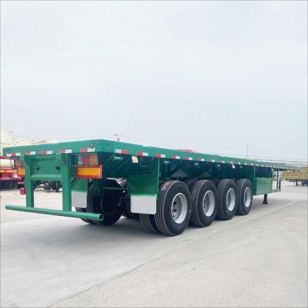 CIMC New 3-Axle Flatbed Skeleton Semi-Trailer Steel Container Truck with Wabco Brake System