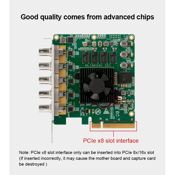 4Kp60 Live Streaming Capture Card With 4 Channels 12G-SDI Input And 1 Ch 12G-SDI Output