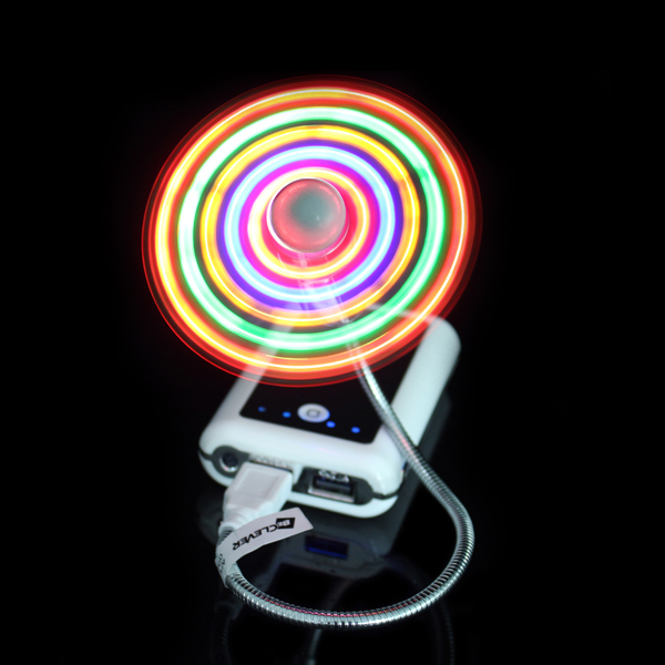 Handheld Mini USB LED Flashing Fan For Concerts, Party, Night Clubs, Music Festivals ,Holiday Parades