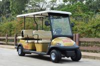 4 coches eléctricos del golf de Seat de la impulsión 6 de la rueda con color de oro/el cochecillo eléctrico del golf