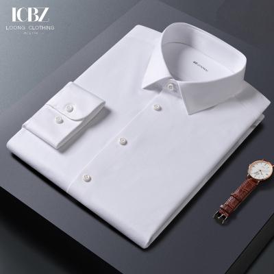 LCBZ Customizado Homens de escritório Usar camisa de vestido Manga cheia Tecido Flexível e elástico