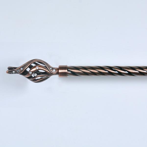 Fashionable Interior Decorative Curtain Hardware Iron Curtain Rod With Rhinestone Head