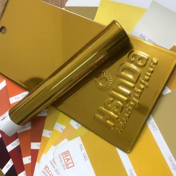 mirror Chrome golden powder coating for Iridescent Finish