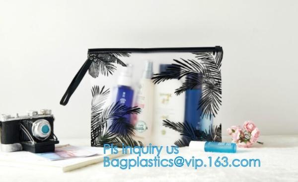 school pencil bag/printing stationery bag/zipper slider plastic pencil bag, gold Supplier custom slider pvc pouch with z