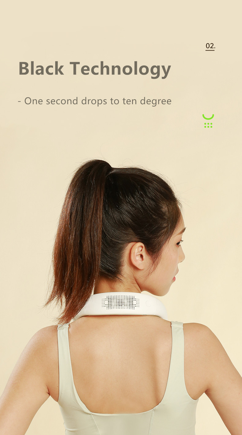 Factory Direct OEM/ODM Customization Rechargeable Travel Silent Small Fan Custom logo Ergonomic Wearable Neck Fan