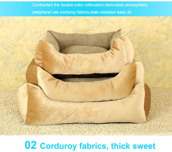 luxury pet beds Stripes short plush pp cotton pet bed china factory